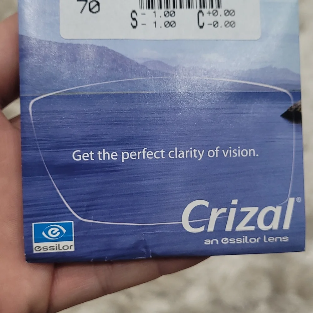 NEW 2 Pairs Polycarbonate Aspherical Crizal Avancce stock lens ( Blanc lens ) - Picture 4 of 6